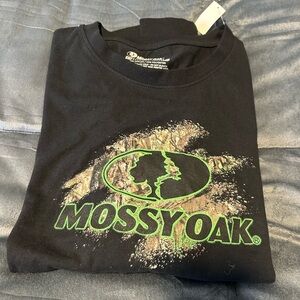 Mossy Oak Black and Green Camouflage Long T- Sleeve